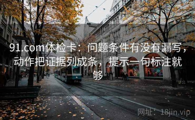 91.com体检卡：问题条件有没有漏写，动作把证据列成条，提示一句标注就够